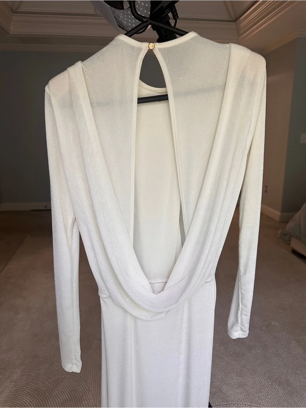 NWT JLUX LABEL Elegant Long Sleeve White Maxi Dress - Picture 6 of 7